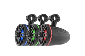 Image of DS18 HYDRO 6.5in Wakeboard Pod Tower Speaker w/RGB LED Lights - 300W, Matte Black, NXL-6TPBK