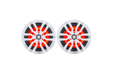 Image of DS18 HYDRO 8in 2-Way Marine Speakers w/RGB LED Lights 375W, White, NXL-8