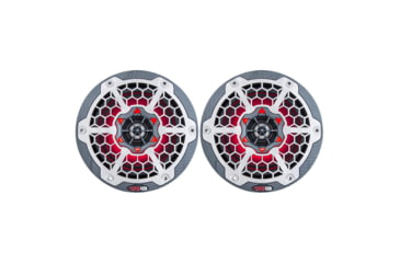 Image of DS18 HYDRO 8in 2-Way Marine Speakers w/RGB LED Lights 450W, Black Carbon Fiber, CF-8