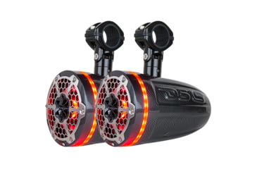 Image of DS18 HYDRO 8in 2-Way Wakeboard Pod Tower Speakers w/1.5in Compression Driver &amp; RGB Lights - 600W, Black, CF-8TPBNEO