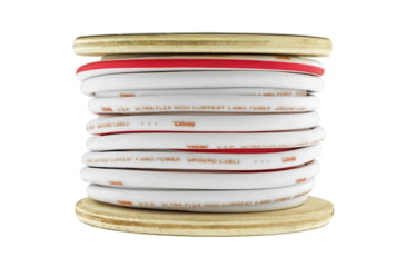 Image of DS18 HYDRO Marine Grade OFC Power Wire 4 GA - 50ft Roll, White/Red, MOFC4GA50P