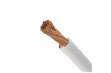 Image of DS18 HYDRO Marine Grade OFC Power Wire 4 GA - 50ft Roll, White/Red, MOFC4GA50P