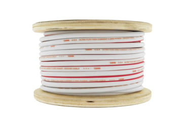Image of DS18 HYDRO Marine Grade OFC Power Wire 8 GA - 100ft Roll, White/Red, MOFC8GA100P
