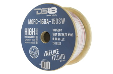 Image of DS18 HYDRO Marine Grade OFC Speaker Wire 16 GA - 150ft Roll, White/Red, MOFC16GA150SW
