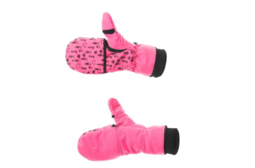 Image of DSG Outerwear Flip Top 3.0 Mitten with Glove Liner, Blaze Pink, Large, 45161