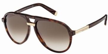 Image of DSquared DQ0070 Sunglasses - Dark Havana Frame Color, Gradient Brown Lens Color