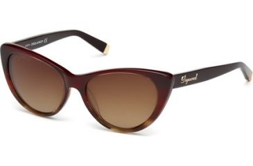 Image of DSquared DQ0079 Sunglasses - Bordeaux Frame Color, Gradient Brown Lens Color