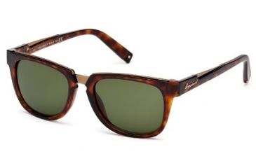 Image of DSquared DQ0106 Sunglasses - Dark Havana Frame Color, Green Lens Color