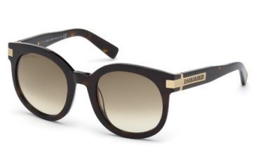 Image of DSquared DQ0134 Sunglasses - Dark Havana Frame Color, Gradient Green Lens Color