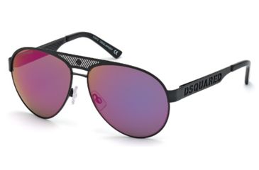 Image of DSquared DQ0138 Sunglasses - Black Frame Color, Gradient / Mirror Violet Lens Color