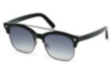 Image of DSquared DQ0207 Sunglasses - Shiny Black Frame Color, Gradient Smoke Lens Color