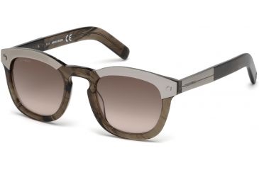Image of DSquared DQ0248 Eyewear - Unisex - Sunglasses - Grey Frame Color, Gradient Brown Lens Color