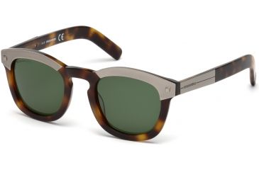 Image of DSquared DQ0248 Eyewear - Unisex - Sunglasses - Havana Frame Color, Green Lens Color