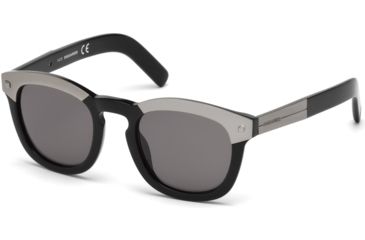 Image of DSquared DQ0248 Eyewear - Unisex - Sunglasses - Shiny Black Frame Color, Smoke Lens Color