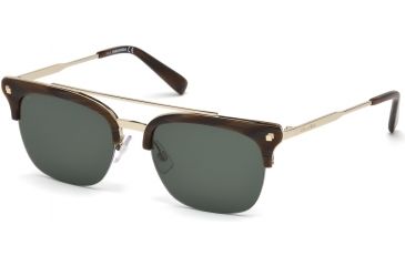 Image of DSquared DQ0250 Sunglasses - Dark Brown Frame Color, Green Lens Color