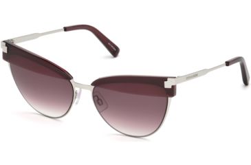 Image of DSquared DQ0276 Sunglasses - Shiny Palladium Frame Color, Gradient Bordeaux Lens Color