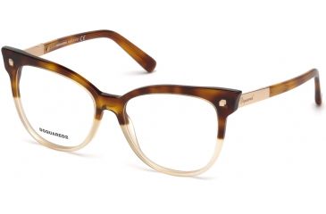 Image of DSquared DQ5214 Eyeglass Frames - Coloured Havana Frame Color