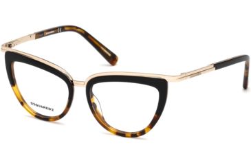 Image of DSquared DQ5238 Eyeglass Frames - Havana Frame Color