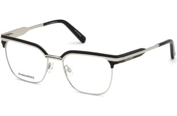 Image of DSquared DQ5240 Eyeglass Frames - Shiny Palladium Frame Color, Shiny Palladium Lens Color