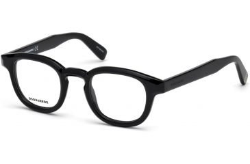 Image of DSquared DQ5246 Eyeglass Frames - Shiny Black Frame Color, Shiny Black Lens Color