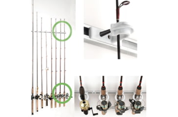 Image of Du-Bro Trac-A-Rod 2 foot Fishing Rod Rack, Silver/Black, 1080B
