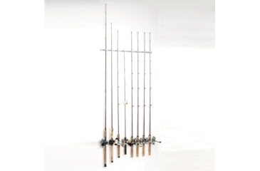 Image of Du-Bro Trac-A-Rod 2 foot Fishing Rod Rack, Silver/Black, 1080B