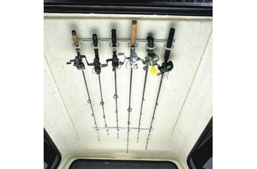 Image of Du-Bro Trac-A-Rod 2 foot Fishing Rod Rack, Silver/Black, 1080B