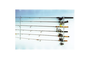 Image of Du-Bro Trac-A-Rod 2 foot Fishing Rod Rack, Silver/Black, 1080B