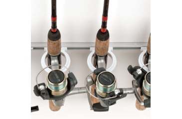 Image of Du-Bro Trac-A-Rod 2 foot Fishing Rod Rack, Silver/Black, 1080B