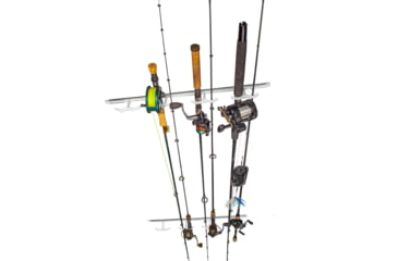 Image of Du-Bro Hang-M-High Fishing Rod Rack, Silver/White, 1085
