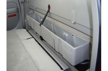 Image of Du-Ha Behind-the-Seat Storage for 04-07 Chevrolet/GMC Silverado/Sierra Silverado/Sierra 1500 Light Duty Crew Cab, Classic , Black, 10023