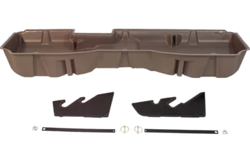 Image of Du-Ha Underseat Chevrolet/GMC Silverado/Sierra Storage, 14-18 Light Duty/15-19 Heavy Duty Crew Cab, Saddle/Brown, 10303