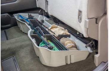 Image of Du-Ha Underseat Chevrolet/GMC Silverado/Sierra Storage, 14-18 Light Duty/15-19 Heavy Duty Crew Cab, Ash/Gray, 10301