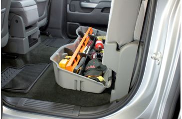 Image of Du-Ha Underseat Chevrolet/GMC Silverado/Sierra Storage, 14-18 Light Duty/15-19 Heavy Duty Crew Cab, Ash/Gray, 10301