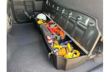 Image of Du-Ha Underseat Chevrolet/GMC Silverado/Sierra Storage, 19-22 Light Duty/20-22 Heavy Duty Crew Cab w/ Lockable Lid, Black, 10410