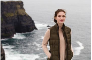 Image of Dubarry of Ireland Spiddal Down Vest - Women's, Olive, EU 34, 3276-Olive-34