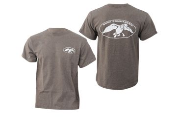 Image of Duck Commander DCSHIRTCWL White Logo Charcoal T-Shirt Med Cotton DCSHIRTCWLM