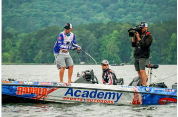 Image of Duckett Fishing Jacob Wheeler Signature Series 2.0 Crankin Rod, Medium, White/Blue, 7 ft 2 in, DFJWT72M-CC