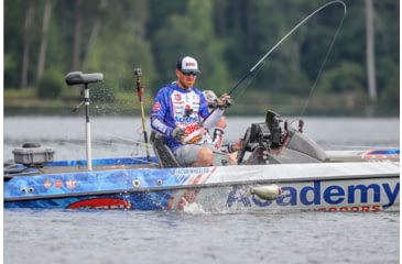 Image of Duckett Fishing Jacob Wheeler Signature Series 2.0 Crankin Rod, Medium, White/Blue, 7 ft 2 in, DFJWT72M-CC