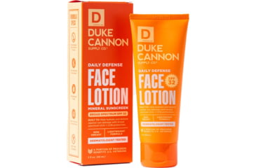Image of Duke Cannon Supply Co SPF 32 Daily Defense Face Lotion, Orange, Small, FCSPFLOTION