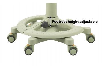 Image of DuoRest Kids Rolling Chair - Leather - Melon Green DR-218A