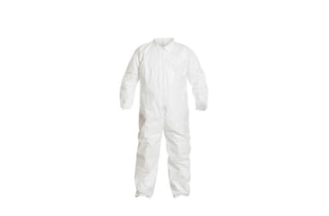 Image of DuPont IC181S Tyvek IsoClean Coverall w/Elastic Wrists and Ankles, White, Small, Case of 25, IC181SWHSM00