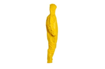 Image of DuPont Tychem 2000 Coveralls w/Hood, Elastic Wrists and Ankles, Bound Seams, Yellow, Extra Large, 12 Pack, QC127BYLXL00