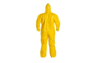 Image of DuPont Tychem 2000 Coveralls w/Hood, Elastic Wrists and Ankles, Bound Seams, Yellow, Extra Large, 12 Pack, QC127BYLXL00