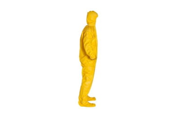 Image of DuPont Tychem 2000 Coveralls w/Standard Hood and Attached Socks, Taped Seams, Yellow, 5XL, 4 Pack, QC122TYL5X0004