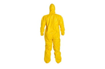 Image of DuPont Tychem 2000 Coveralls w/Standard Hood and Attached Socks, Taped Seams, Yellow, 5XL, 4 Pack, QC122TYL5X0004