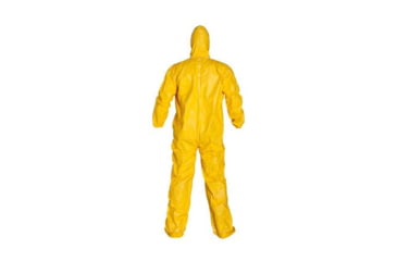 Image of DuPont Tychem 2000 Coveralls w/Standard Hood and Attached Socks, Taped Seams, Yellow, 5XL, 4 Pack, QC122TYL5X0004