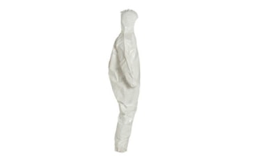 Image of DuPont Tychem 4000 Coverall w/Hood, Elastic Wrists and Ankles, White, Large, 12 Pack, SL127BWHLG00