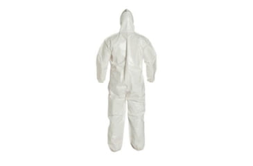 Image of DuPont Tychem 4000 Coverall w/Hood, Elastic Wrists and Ankles, White, Large, 12 Pack, SL127BWHLG00