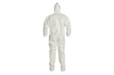 Image of DuPont Tychem 4000 Coverall w/Standard Fit Hood and Attached Socks, White, L, 12 Pack, SL122BWHLG00
